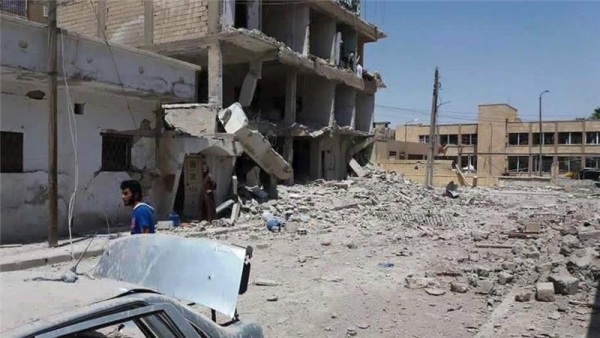 Raqqa is Being Slaughtered Silently said 32 civilians were killed and 150 injured in strikes on Raqqa's electricity neighborhood 