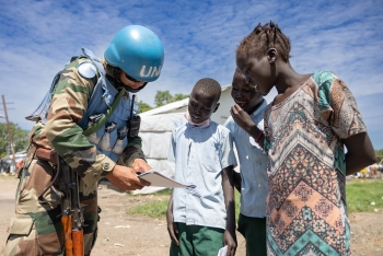 Patroling refugees from Sudan crisis