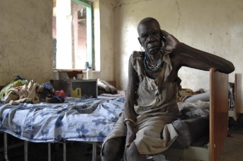 Una vittima della violenza in Sudan