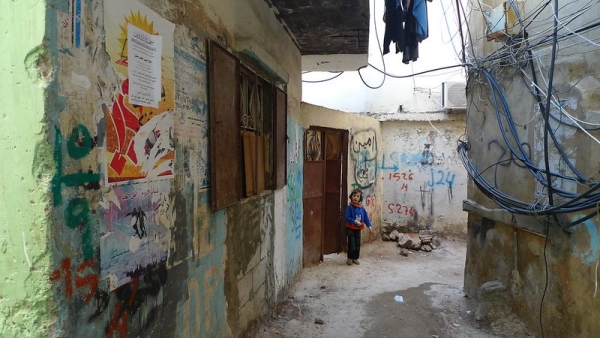 Centro di accoglienza Bourj el-Barajneh, uno dei centri che ospitano rifugiati palestinesi in Libano: