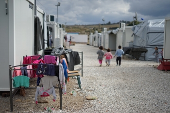 Syrian refugee camp in the outskirts of Athens 