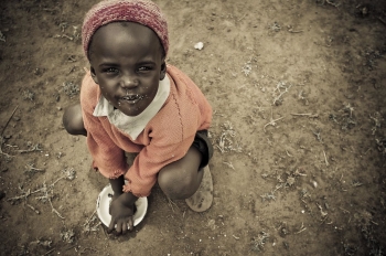 African boy looking at the camera