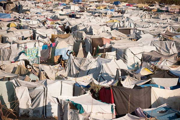 Tents in a refugee camp