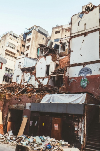 Destroyed Buildings in Beirut