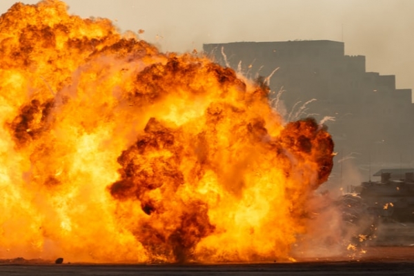 Esplosione di un veicolo delle Forze di pace