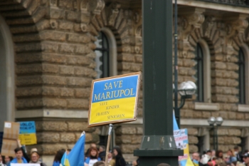 Manifestazione a solidariet&agrave; della citt&agrave; di Mariupol sotto assedio nel 2022