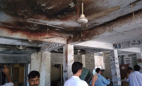 One of the court's rooms destroyed by the suicide bomber.