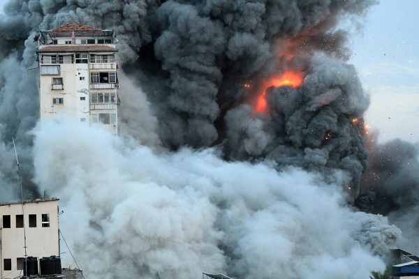 Effetti di una bomba a Gaza, 7 ottobre 2023