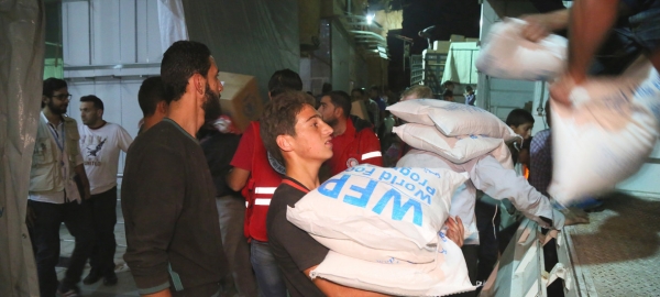 Food aid being delivered to rural Idlib