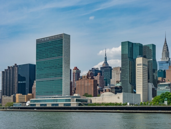 Una veduta della Sede dell&rsquo;ONU a New York