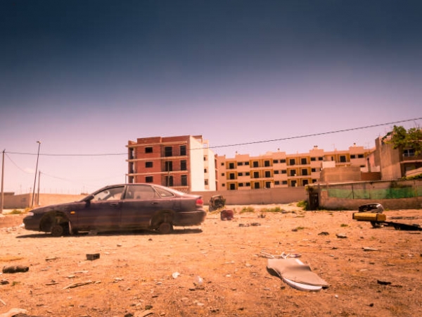Deserted and abandoned city in Afghanistan 