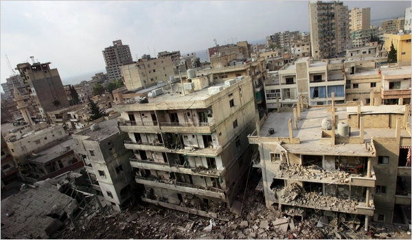 Tyre, una citt&agrave; a sud del Libano, durante la guerra nel 2006.