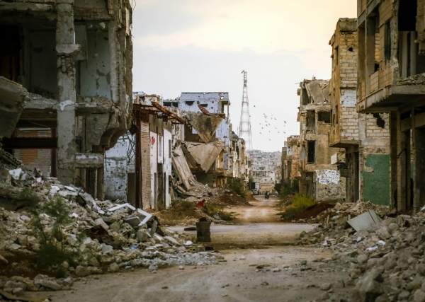 Edificio distrutto a Daraa, Siria