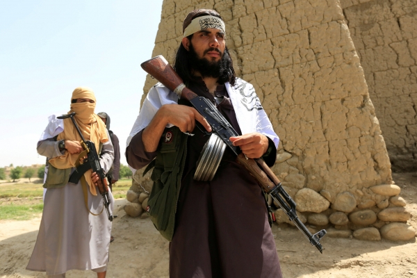 Armed Taliban fighters in Afghanistan.