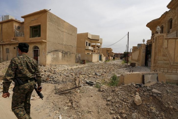 Le strade di Tikrit (Iraq) il primo aprile 2015 dopo la riconquista della citt&agrave; da parte dell'ISIS