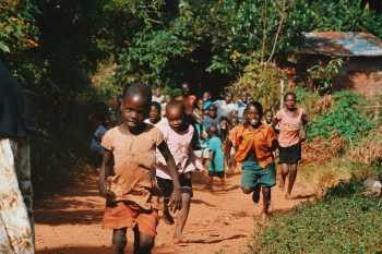 Children running