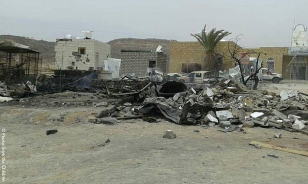 The aftermath of a petrol station bombing in Taiz