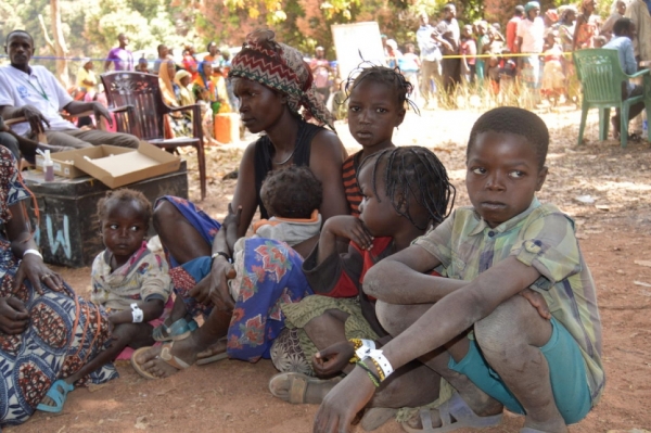 Newly arrived Central African refugees in Chad