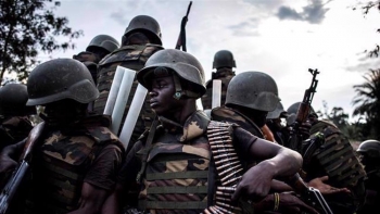 Soldiers from the Armed Forces of the Democratic Republic of Congo (FARDC)