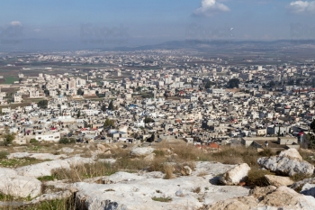 Overview of Jenin refugee camp, occupied northern West Bank