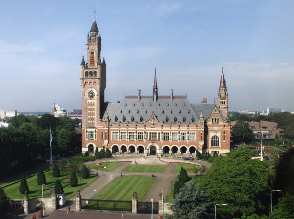 Il Palazzo della Pace, sede della Corte Internazionale di Giustizia a l&#039;Aja, Olanda. La Corte è il principale organo giuridico delle Nazioni Unite
