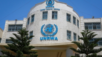 Un edificio della UNRWA a Gaza 