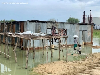 Un’area inondata in Sud Sudan