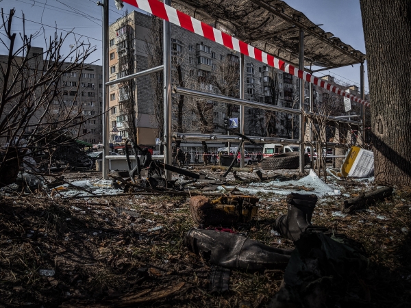 Ruins in the city of Kiev