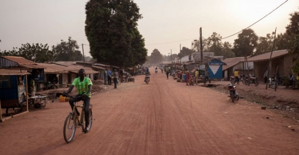 A street in Paoua,in northwestern Central African Republic, where thousands of civilians have fled following local armed conflict
