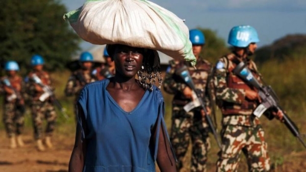 South Sudanese woman among UNMISS soldiers 