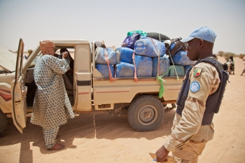 Un posto di blocco a Kidal, Mali