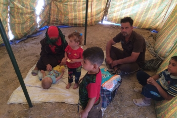 This family fled Fallujah as a military offensive against the city continues. 