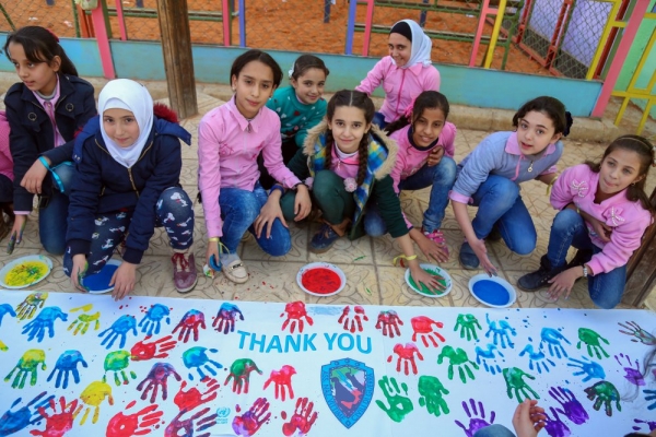 Al-Zahria School, Refugee Camp in Aleppo, Siria