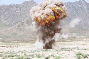 An explosion in Afghanistan