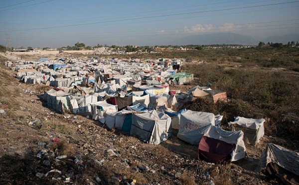 Refugee camp.