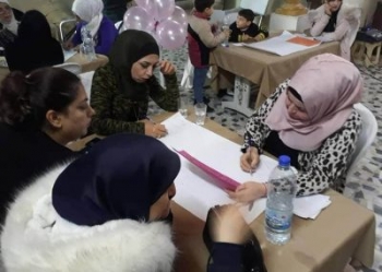 Meeting of Syrian women belonging to the organization Mobaderoon