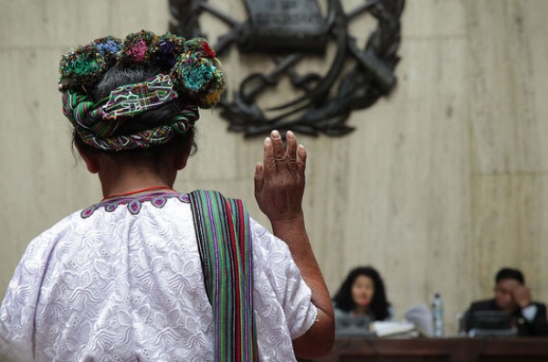 An indigenous Mayan Ixil woman testifies in trial of the tragedies that have occurred due to the genocide