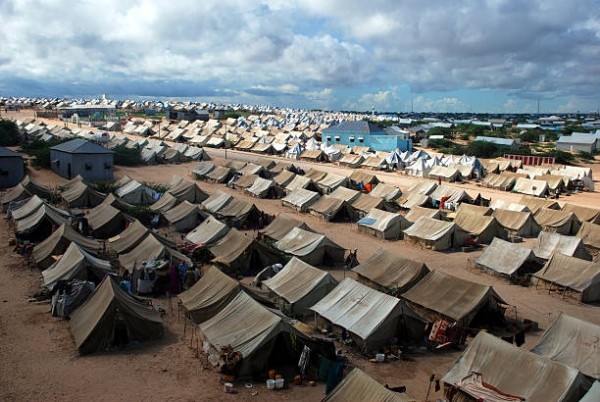 Refugee camp in Africa
