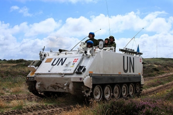 UN military peacekeeping vehicle 