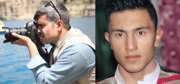 Faces of the murdered Zamir Amiri (left) and Shafiqullah Zabih (right) 