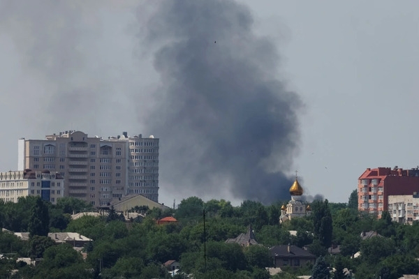 Shelling in Donetsk, Eastern Ukraine