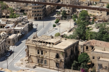 Una veduta di Aleppo, Siria 