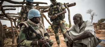 Peacekeepers del Senegal in servizio con la missione delle Nazioni Unite in Mali, 4 luglio 2019