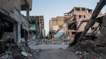 Aden, destruction caused by airstrikes