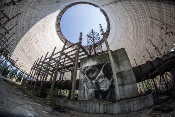Vista interna di uno dei reattori non operativi di Chornobyl