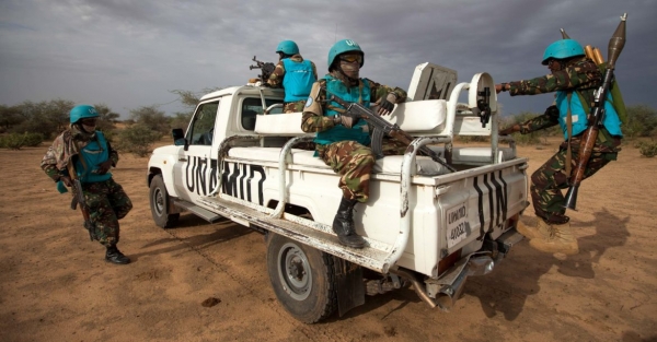 Tanzanian troops of the UNAMID contingent in Darfur, 2014