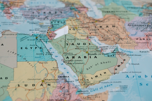 Cartina geografica di una delle polveriere della penisola arabica.