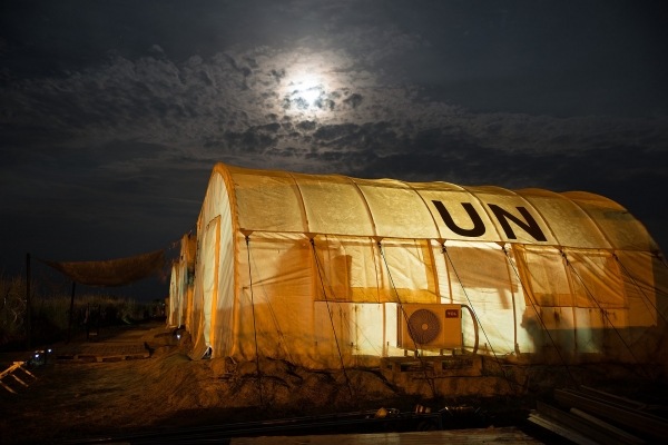 Soft structures at the UNMISS base in Bentiu, South Sudan