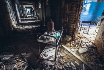 Interior of hospital in Pripyat, Ukraine