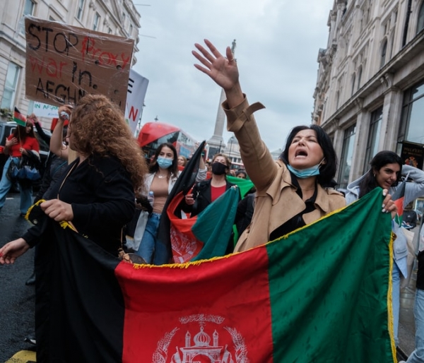 Protest against Afghan conflict in London 